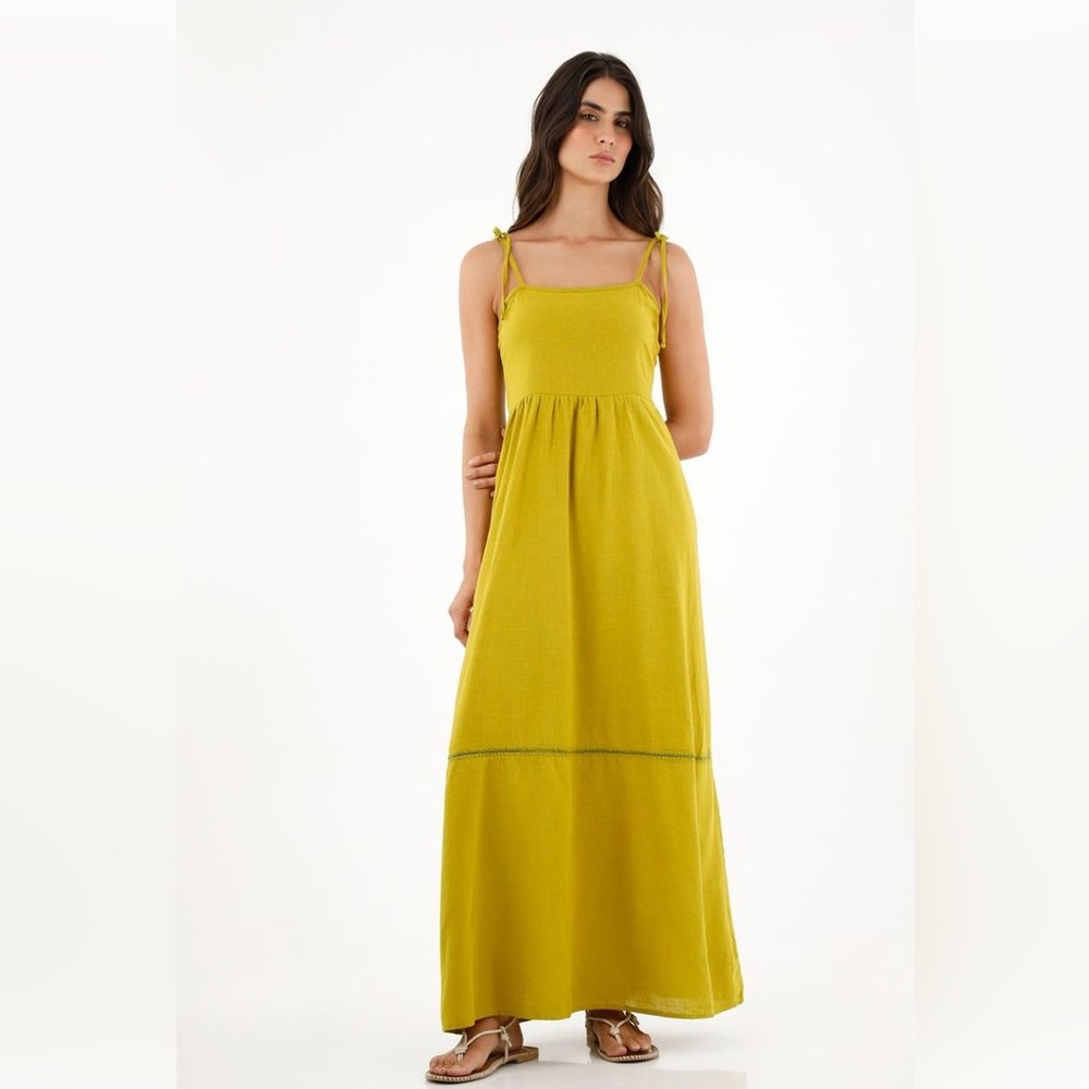 TopMark Women’s Green Max Dress with Straight Neckline Size: Small - Picture 2 of 13